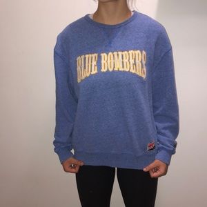Blue bombers crew neck
